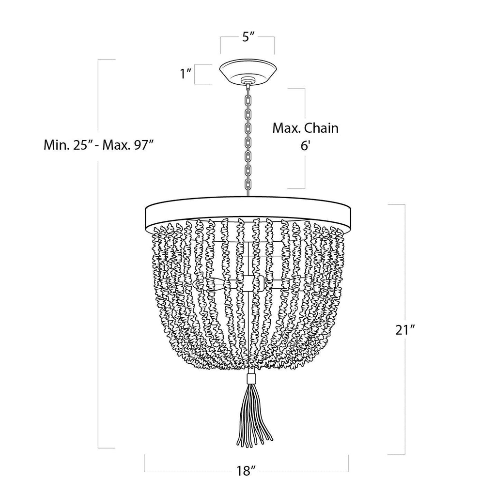 Milos Aqua Beaded Chandelier