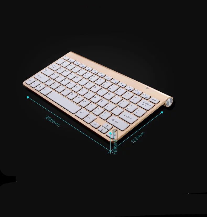 Portable Wireless Metallic Keyboard And Mouse