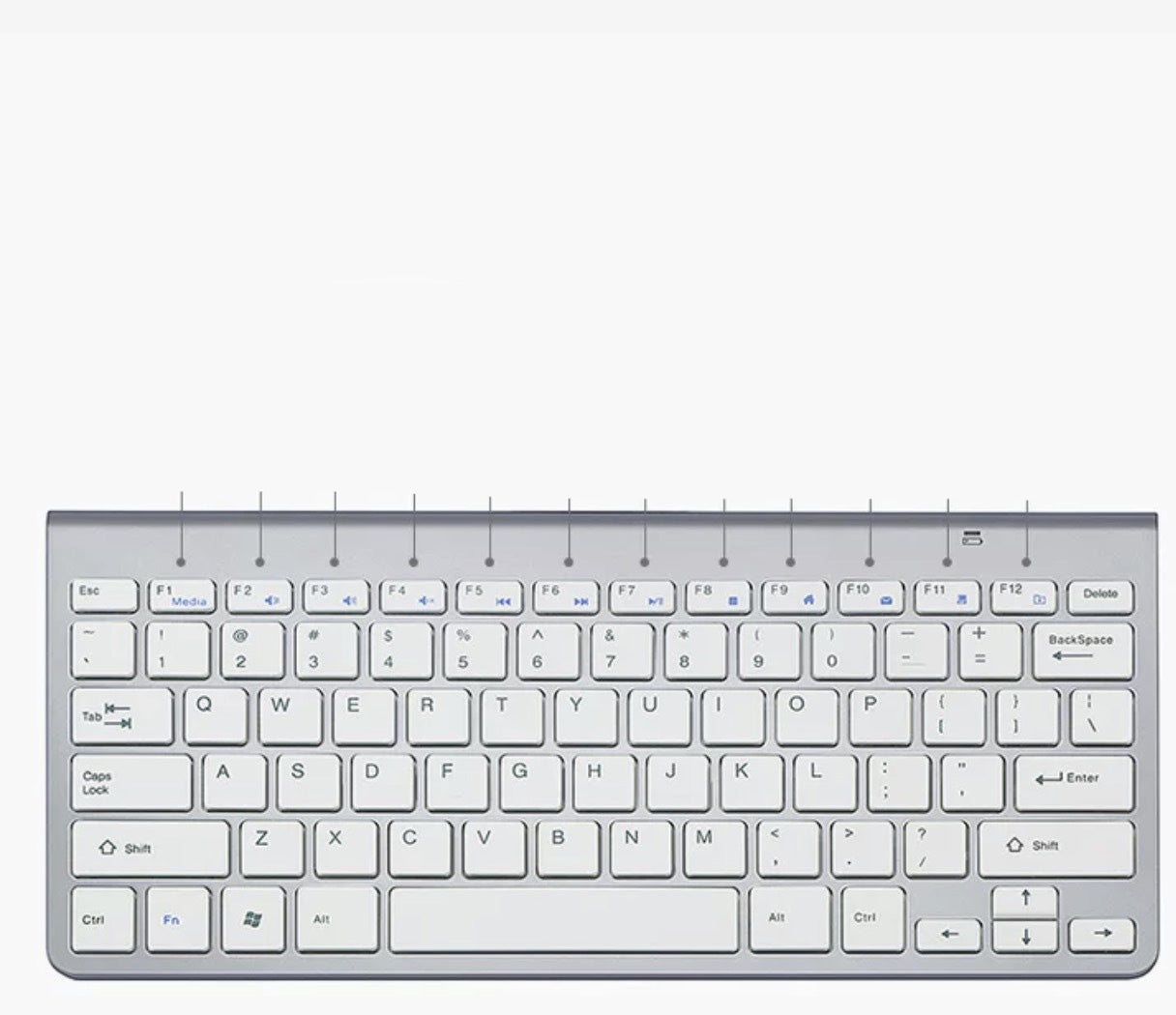 Portable Wireless Metallic Keyboard And Mouse