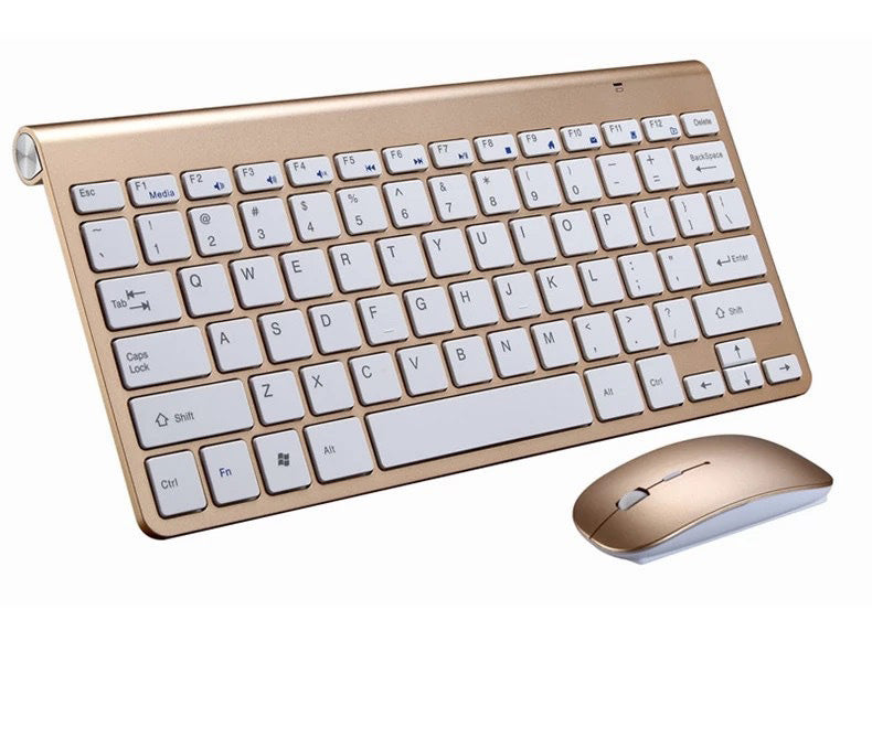 Portable Wireless Metallic Keyboard And Mouse