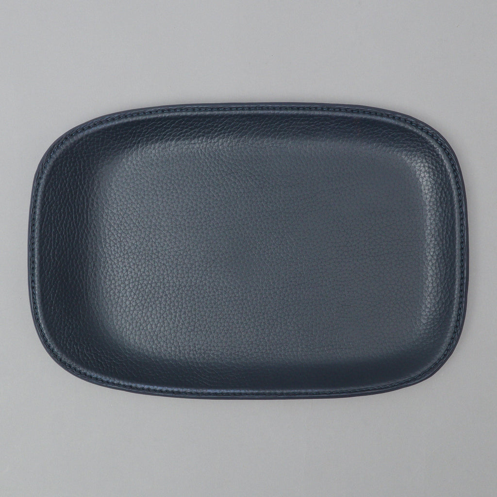 Leather Valet Tray, Navy