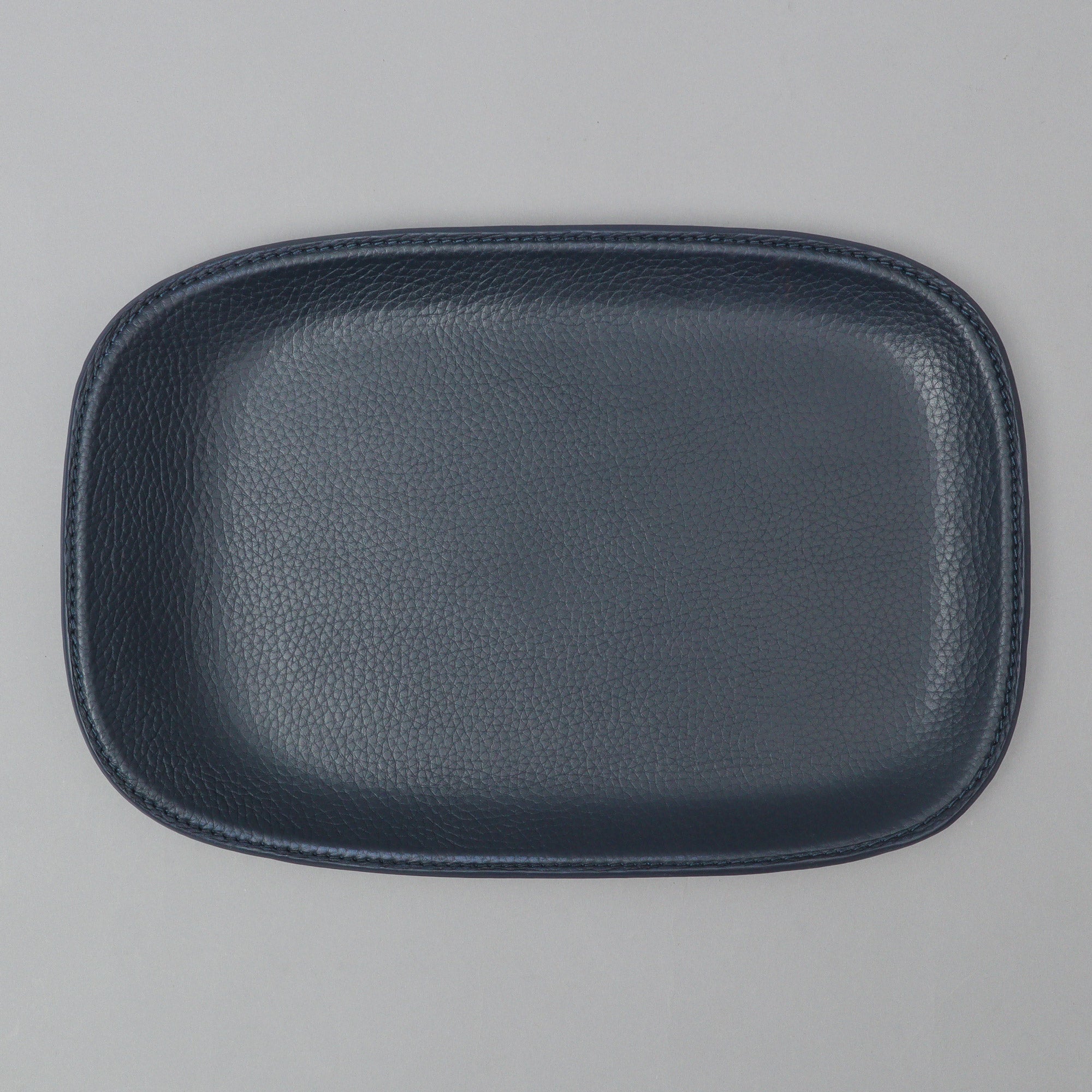 Leather Valet Tray, Navy