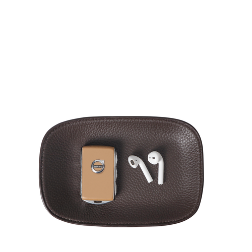 Leather Valet Tray, Brown