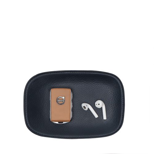 Leather Valet Tray, Navy