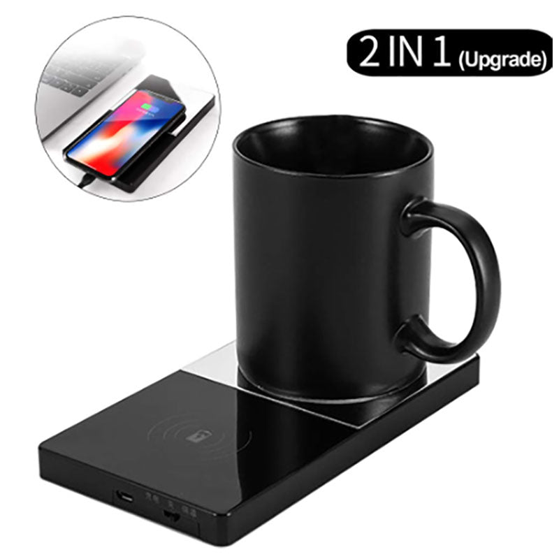 2-in-1 Heating Mug Warmer & Wireless Charger