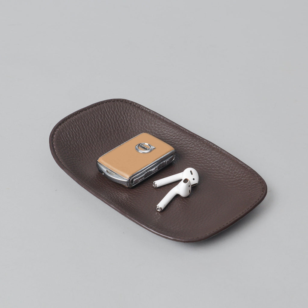 Leather Valet Tray, Brown