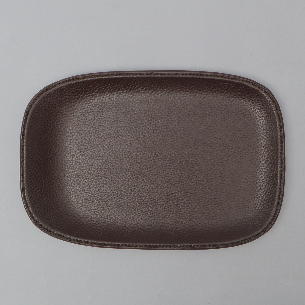 Leather Valet Tray, Brown
