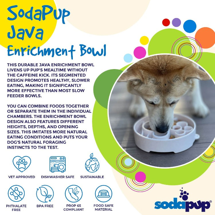 Java eBowl Deep Slow Feeder Dog Bowl