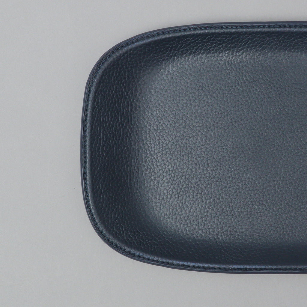 Leather Valet Tray, Navy