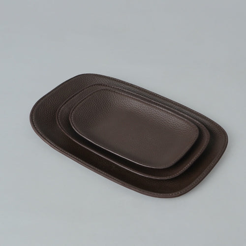 Leather Valet Tray, Brown