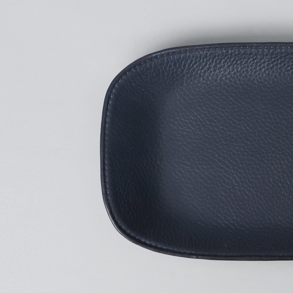Leather Valet Tray, Navy