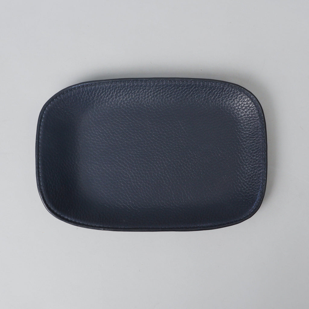 Leather Valet Tray, Navy