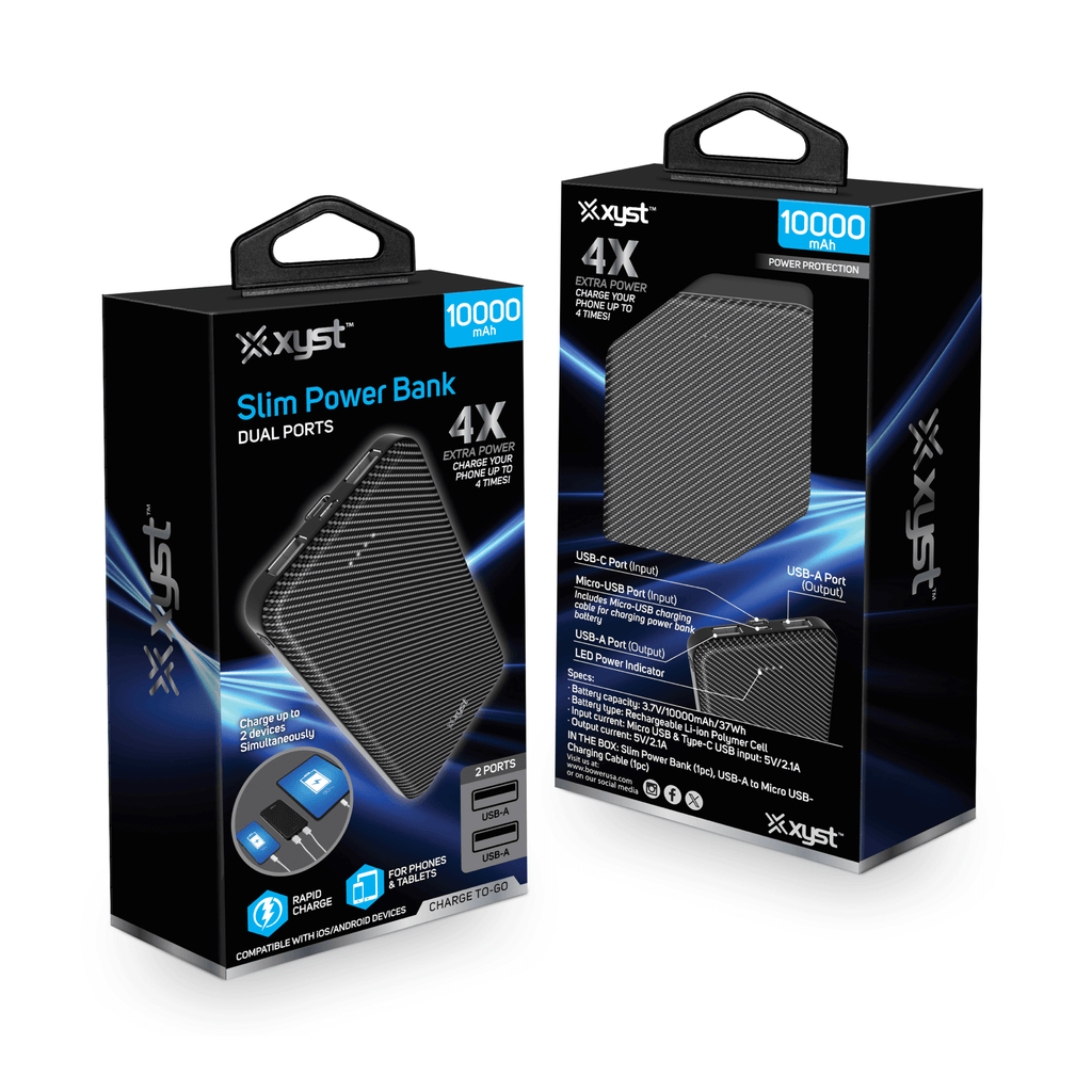 Xyst Super Slim Dual USB Power Bank