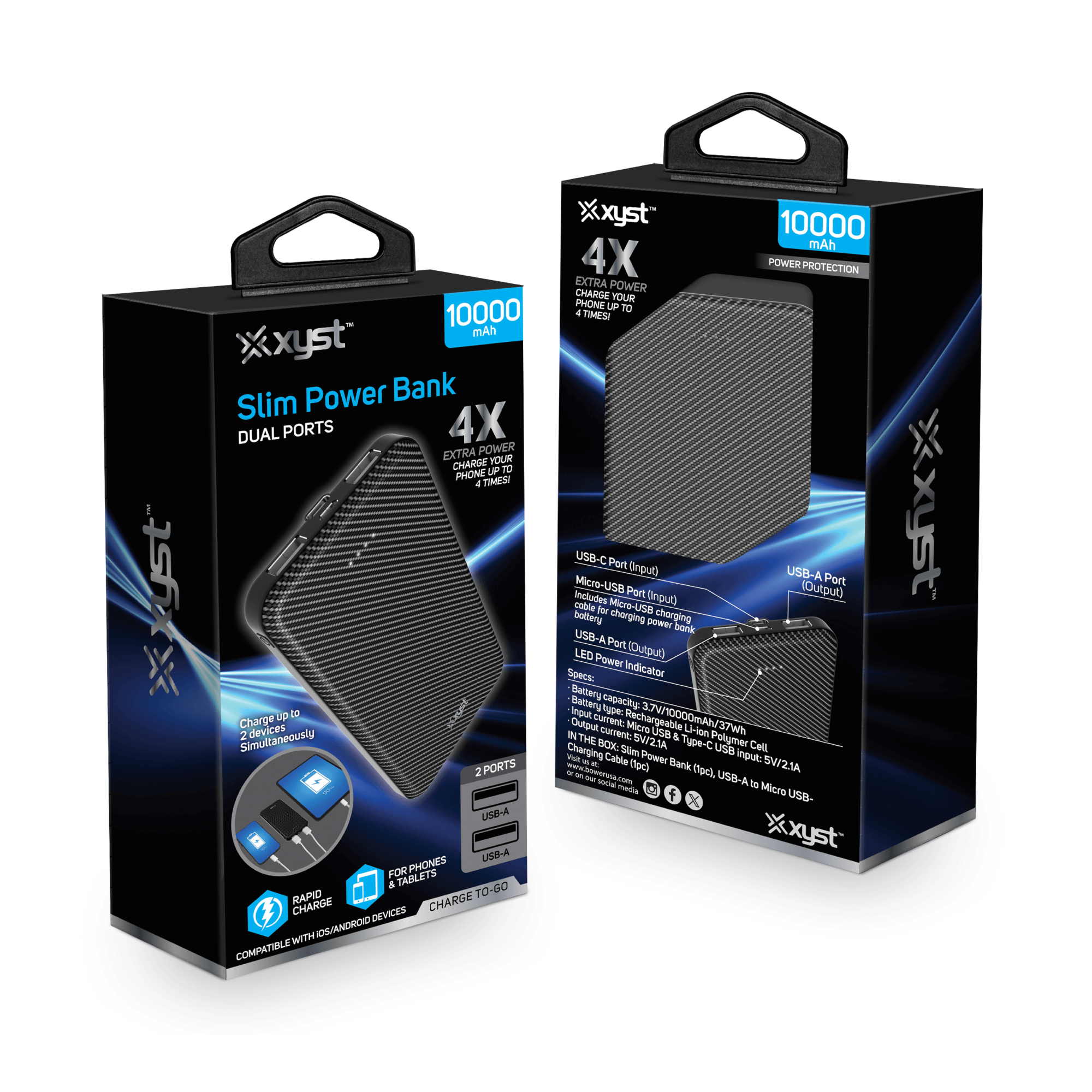 Xyst Super Slim Dual USB Power Bank