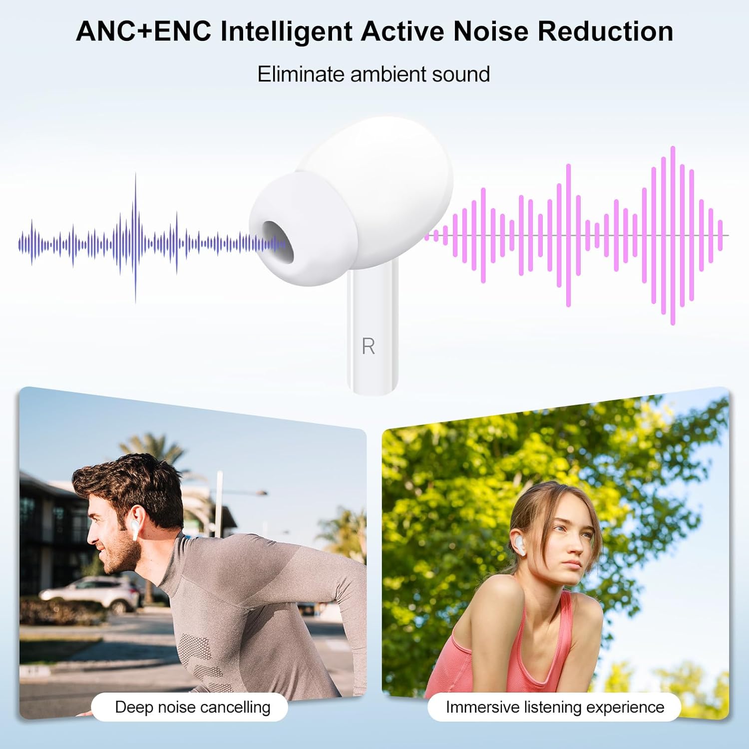 Wireless Earbuds With Touch Screen Case