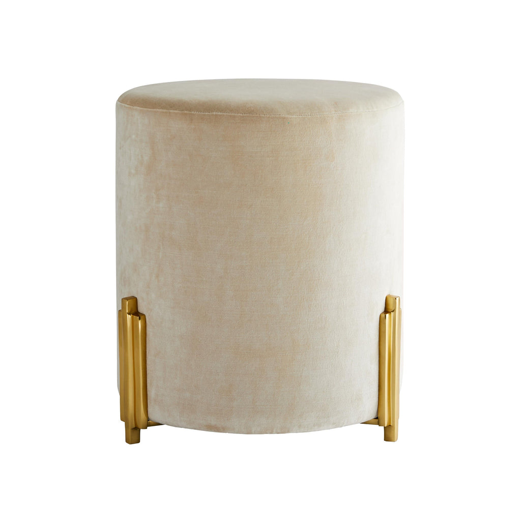Warby Brass Velvet Ottoman