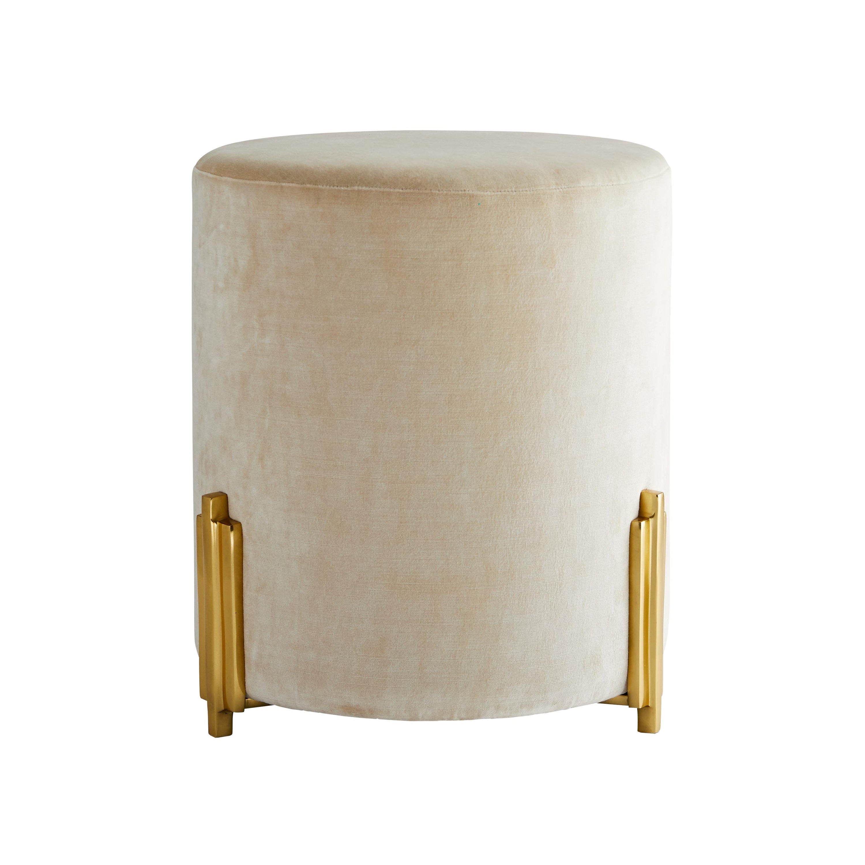 Warby Brass Velvet Ottoman