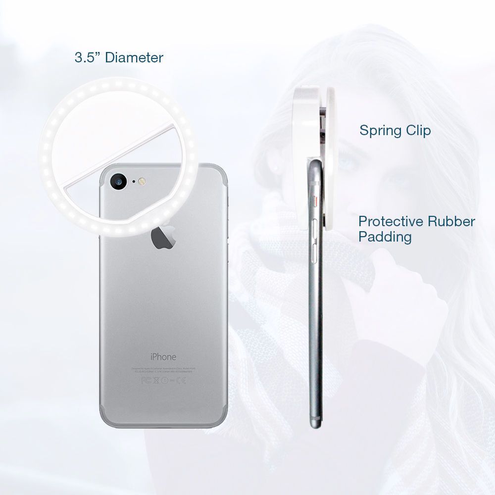 Portable Selfie Ring Clip-On for Mobile Phone