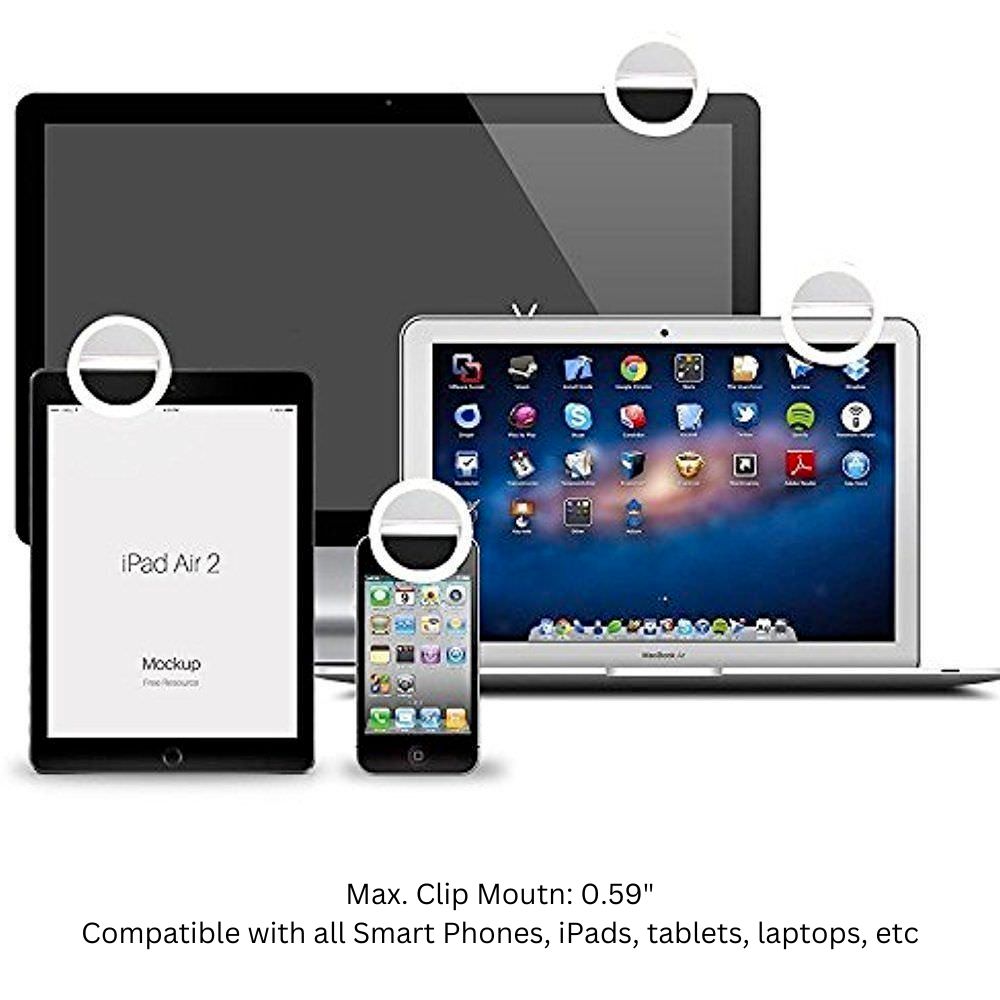 Portable Selfie Ring Clip-On for Mobile Phone
