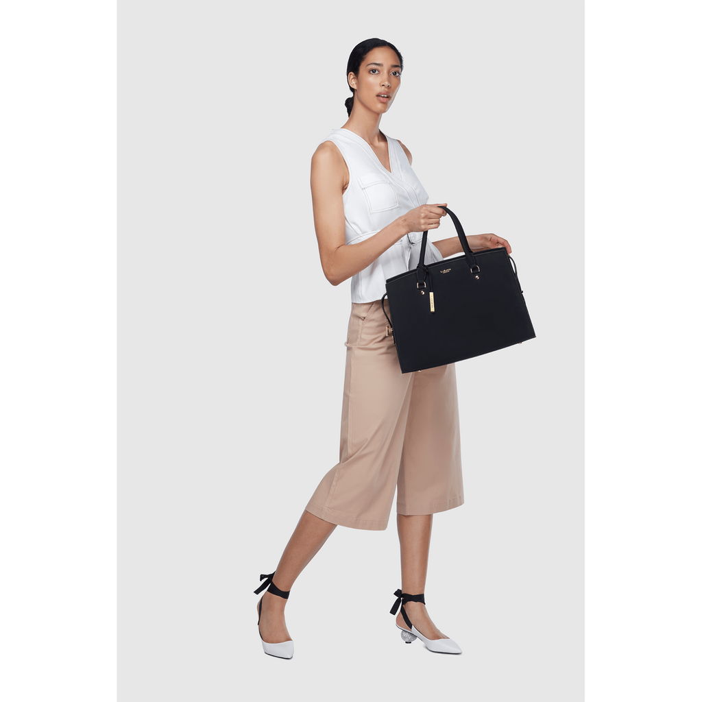 Aricia Vegan Fashion Computer Bag, Black