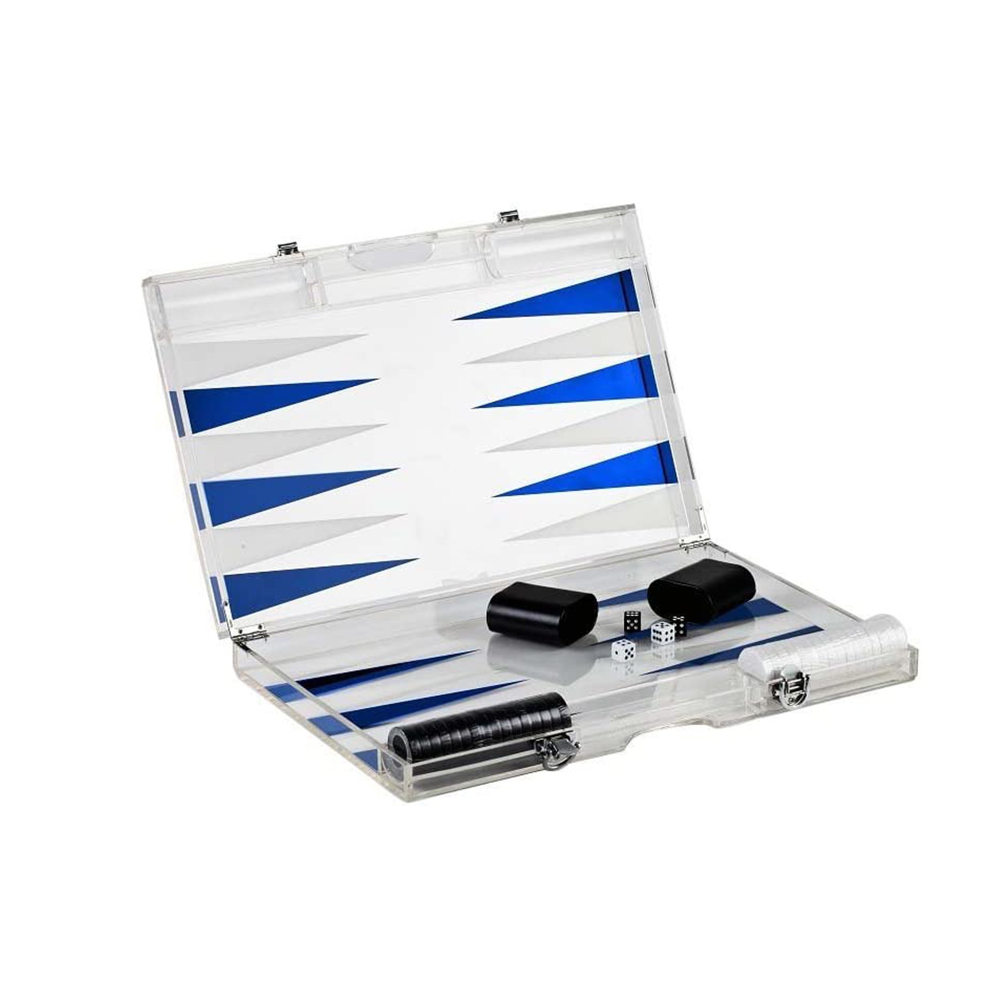Premium 18-Inch Lucite Backgammon Set - Elegant Design for Timeless Enjoyment-0