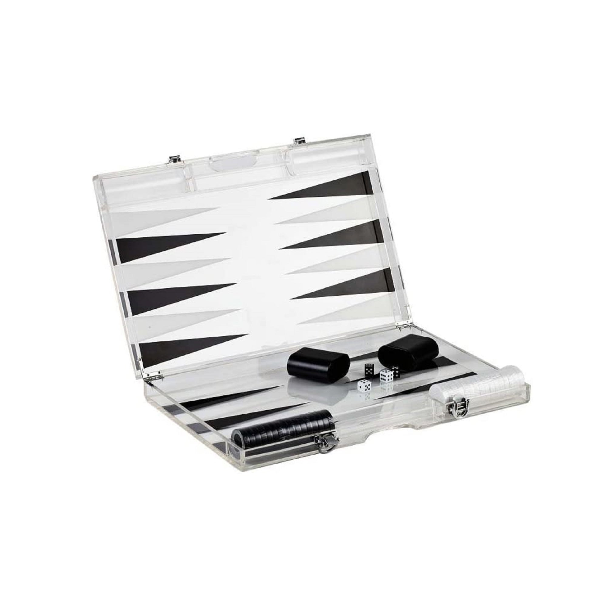 Premium 18-Inch Lucite Backgammon Set - Elegant Design for Timeless Enjoyment-2
