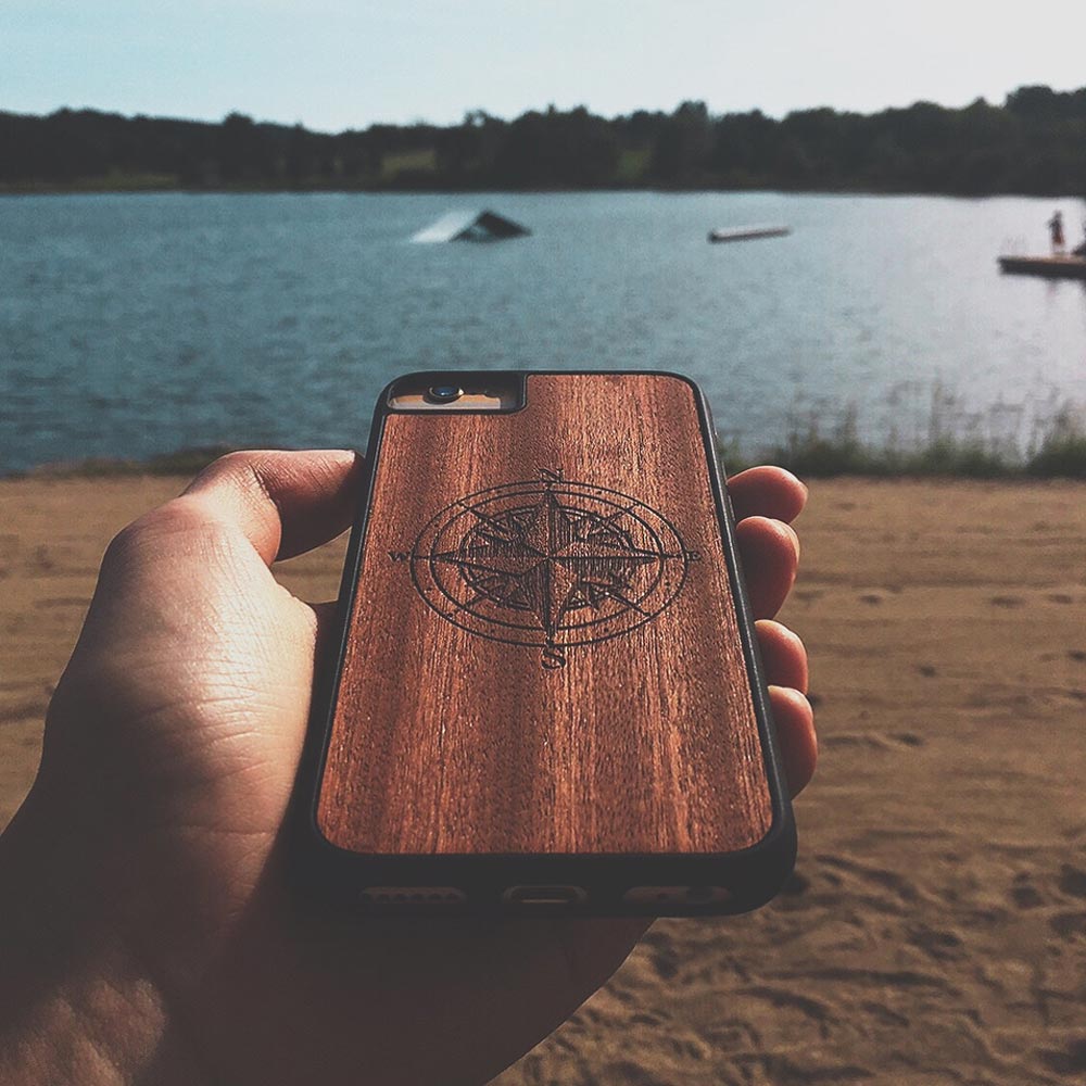 Compass Mahogany Phone Case