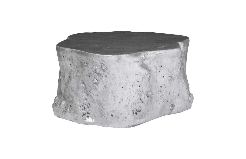 Silver Leaf Log Coffee Table