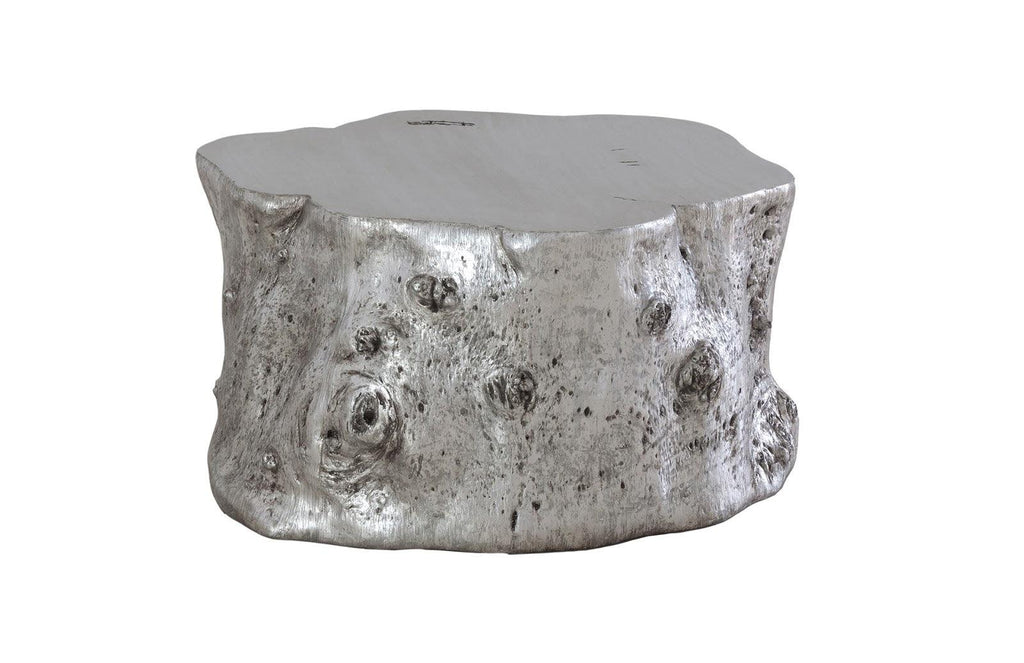 Silver Leaf Log Coffee Table