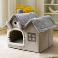 Gabled Plush Pet House for Dog or Cat