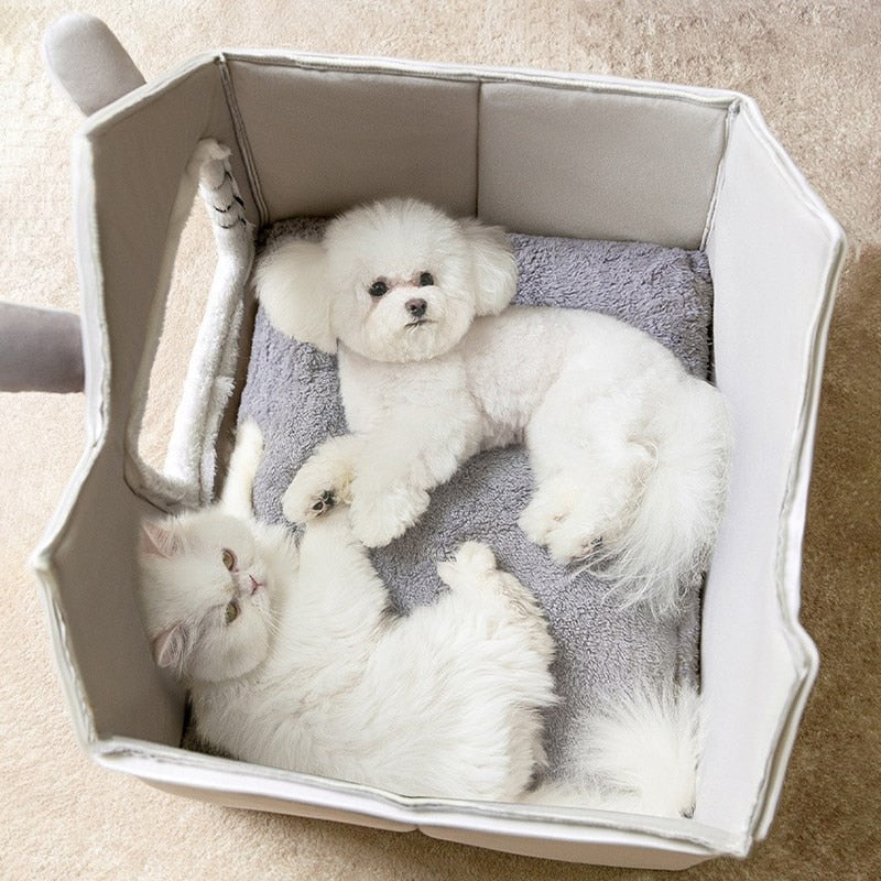 Gabled Plush Pet House for Dog or Cat