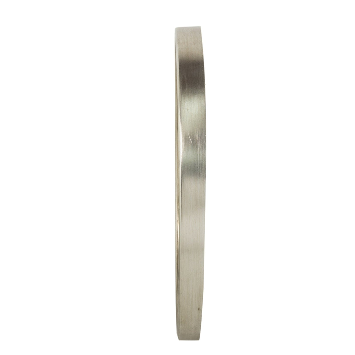 Round Sculpted Silver Wall Mirror with Beveled Glass