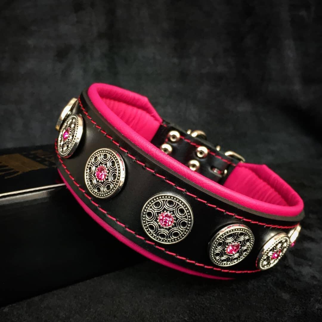 The "Bijou" Collar Pink & Black
