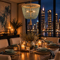 Milos Aqua Beaded Chandelier