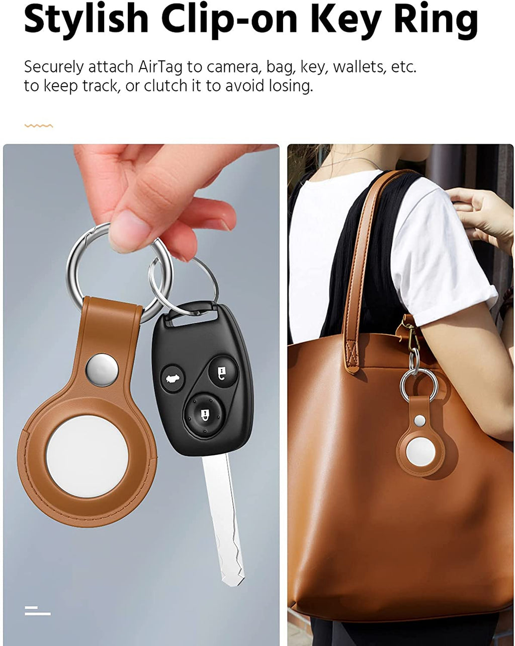 AirTag Protective Leather Case
