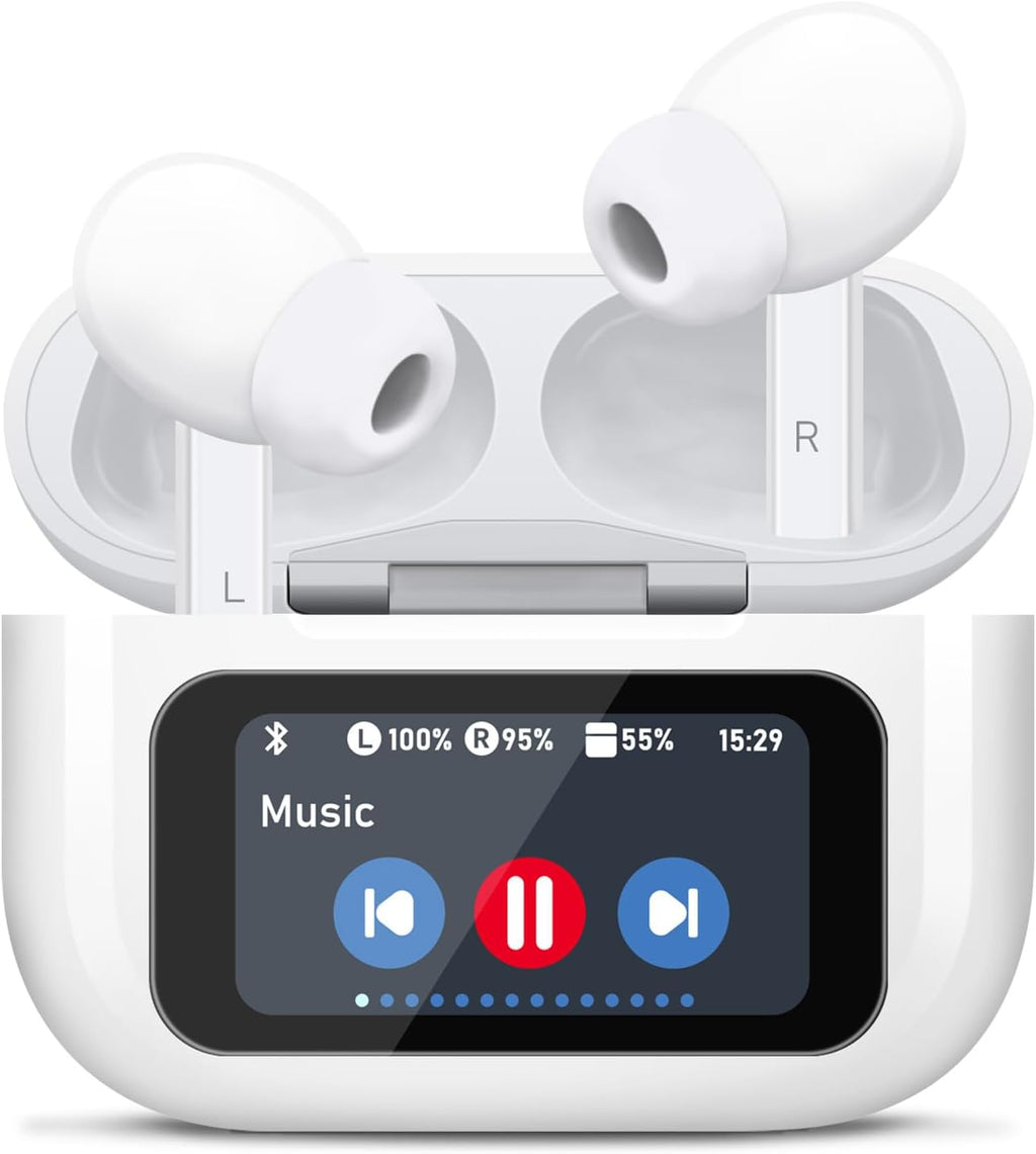Wireless Earbuds With Touch Screen Case