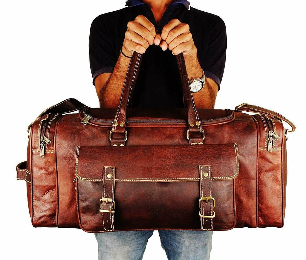 Traveler Weekender Leather Duffle