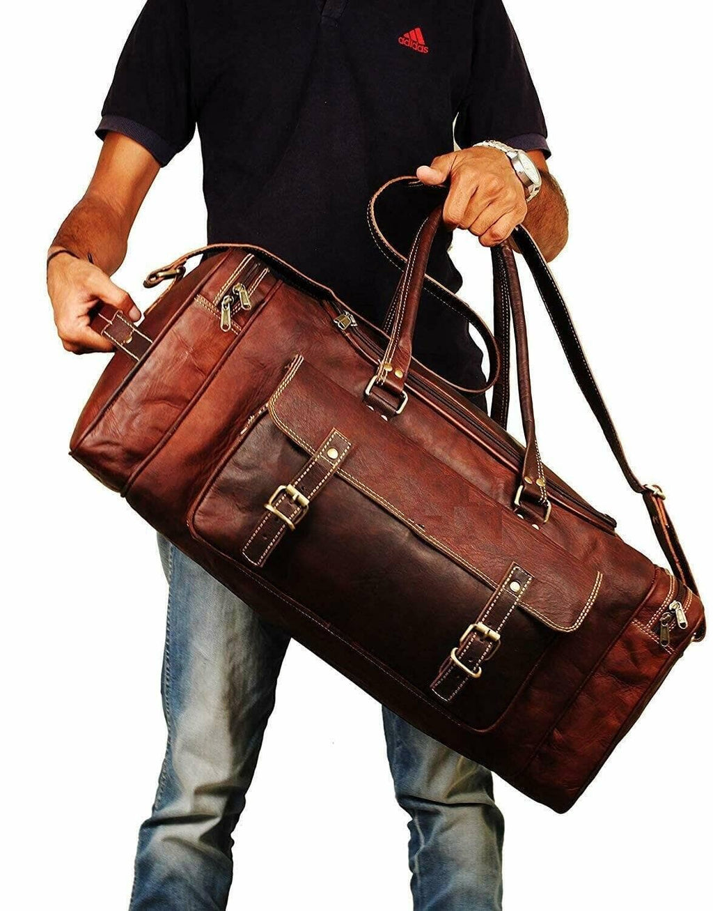 Traveler Weekender Leather Duffle