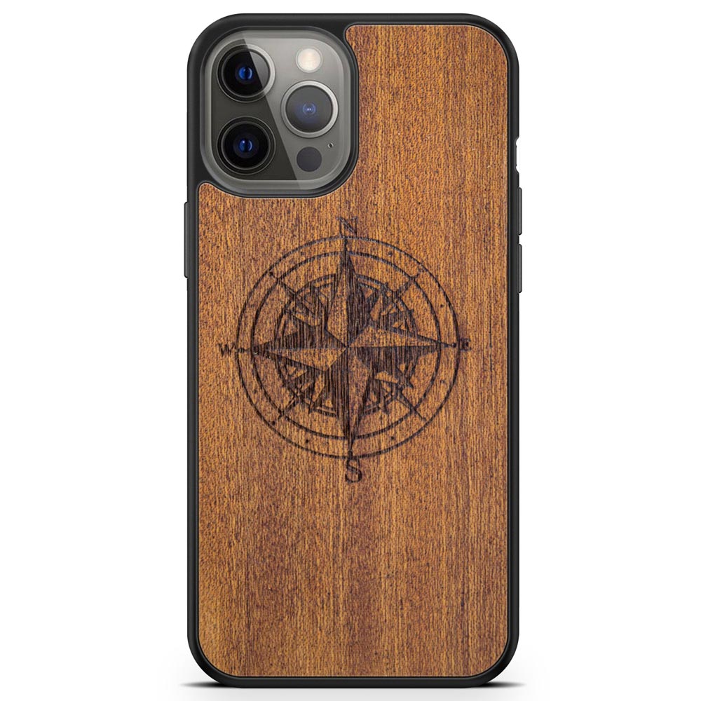 Compass Mahogany Phone Case