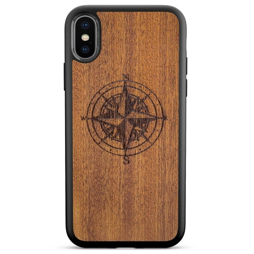 Compass Mahogany Phone Case
