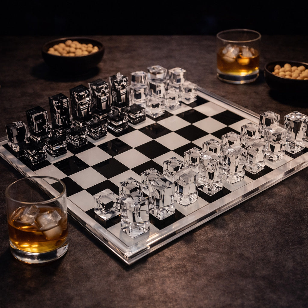 Infinity 17-Inch Lucite Chess Set