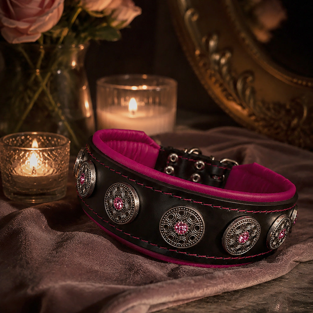 The "Bijou" Collar Pink & Black