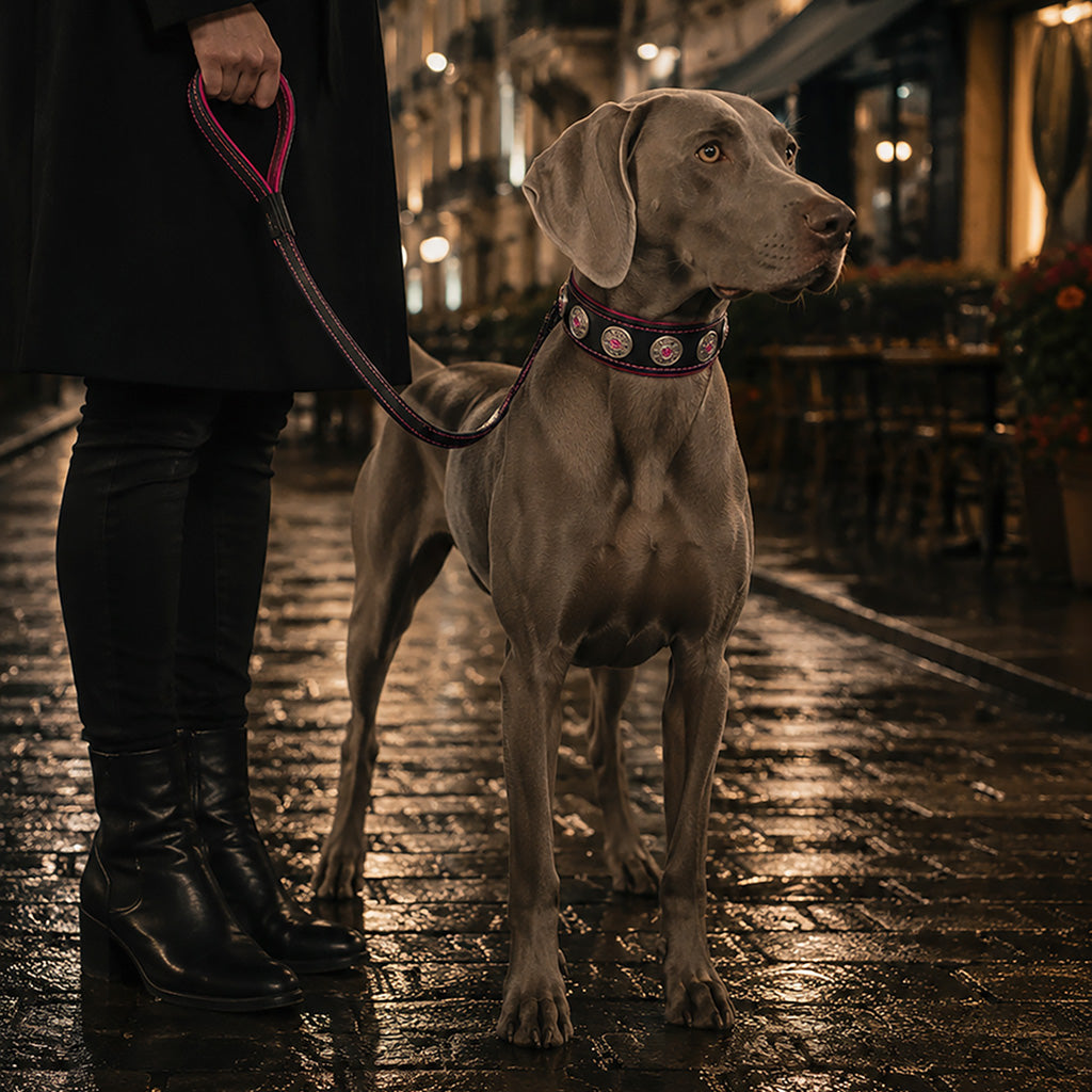 The "Bijou" Collar Pink & Black