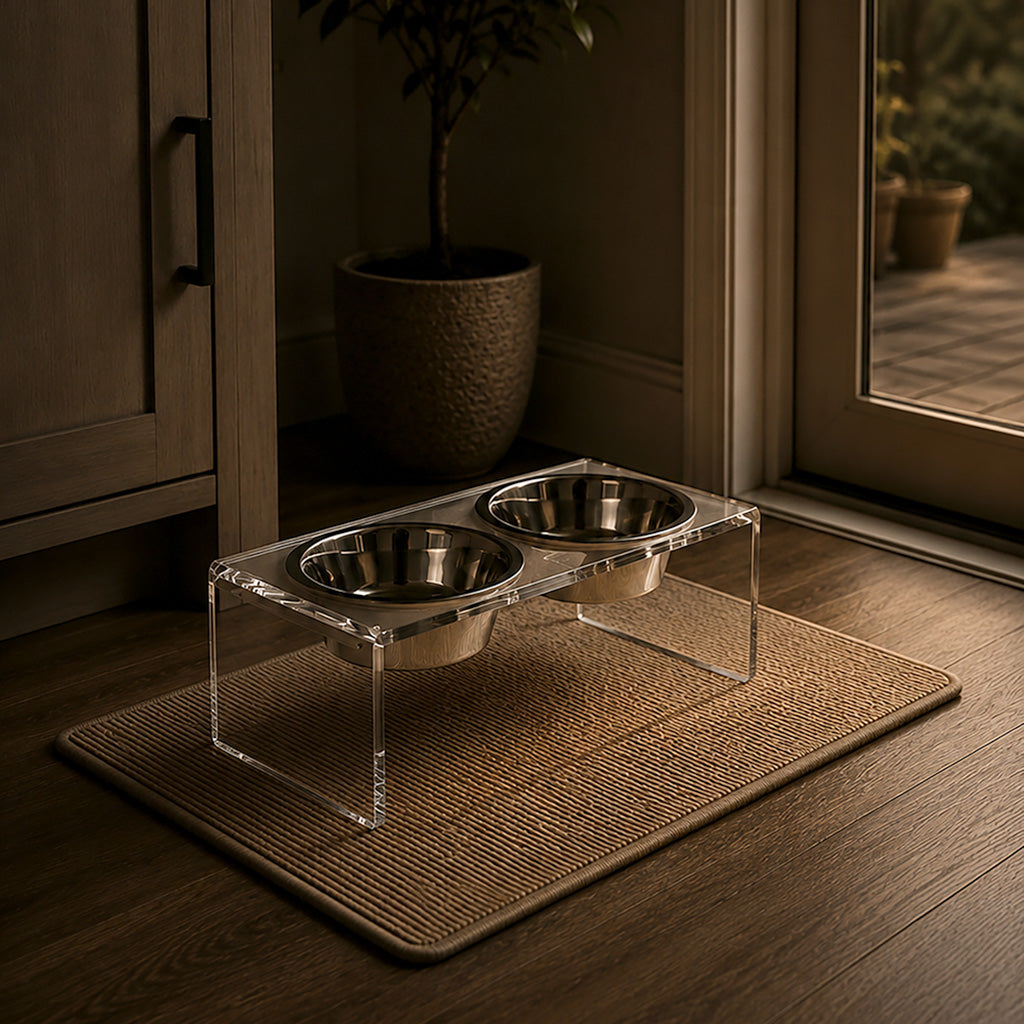 Acrylic Double Feeder - Clear