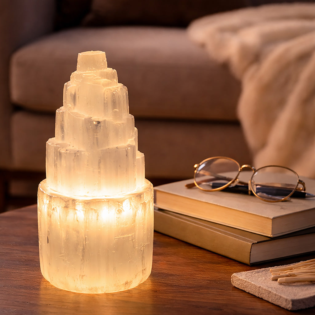 Selenite Skyscraper Small Lamp
